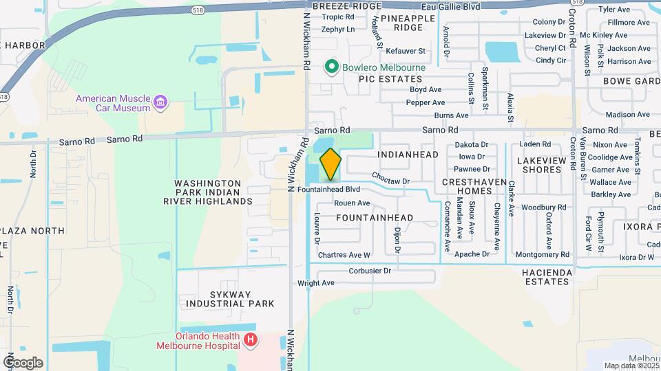 2880 Fountainhead Blvd Map and Location Details