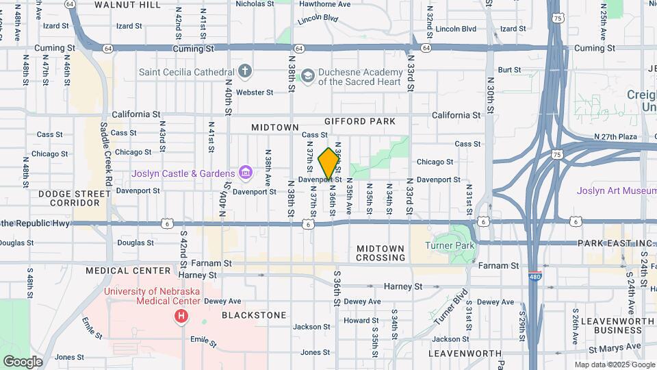 3603 Davenport St Map and Location Details