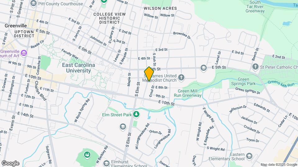 603 S Oak St Map and Location Details