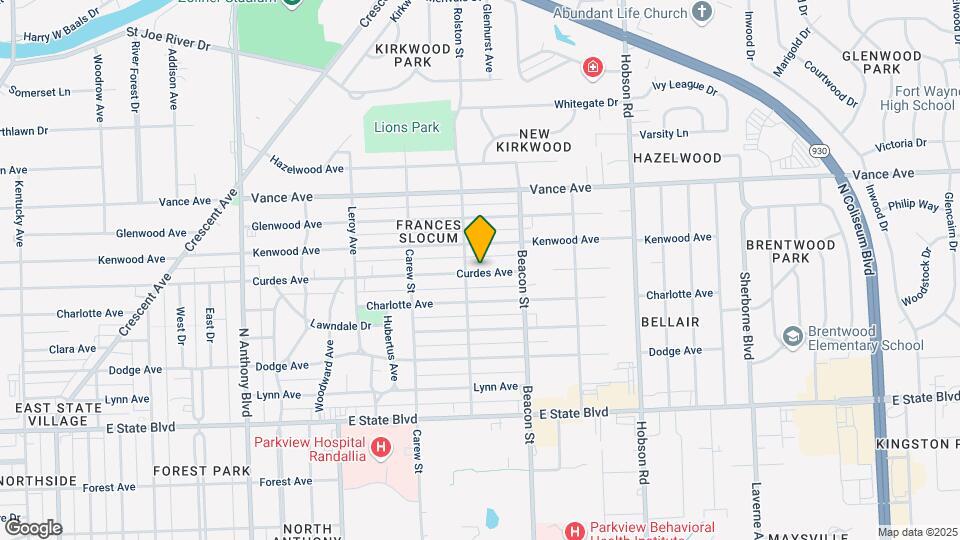 2617 Curdes Ave Map and Location Details