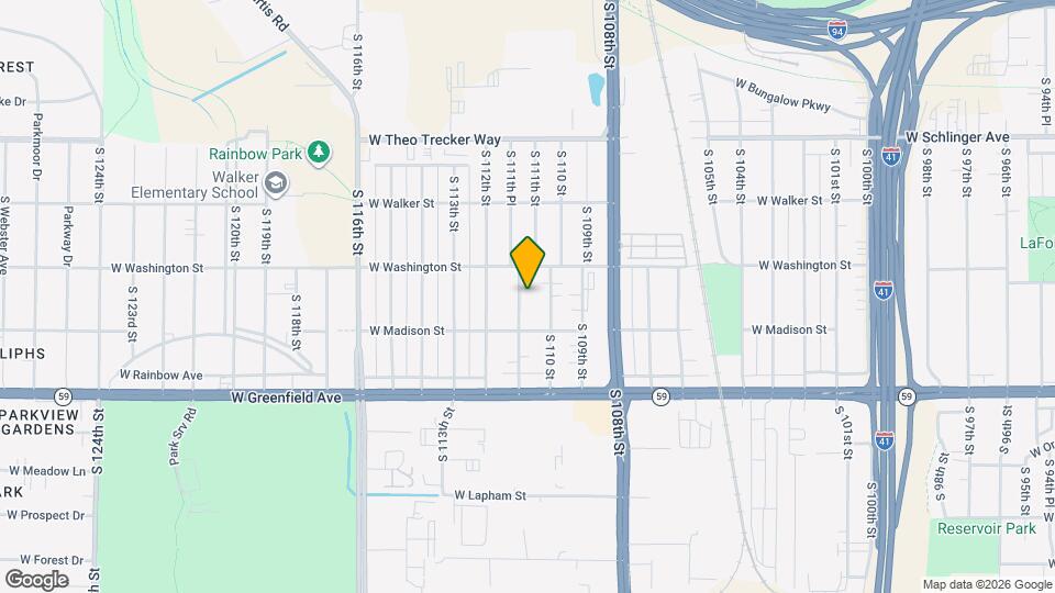 1134 S 111th St, Unit lower level Map and Location Details