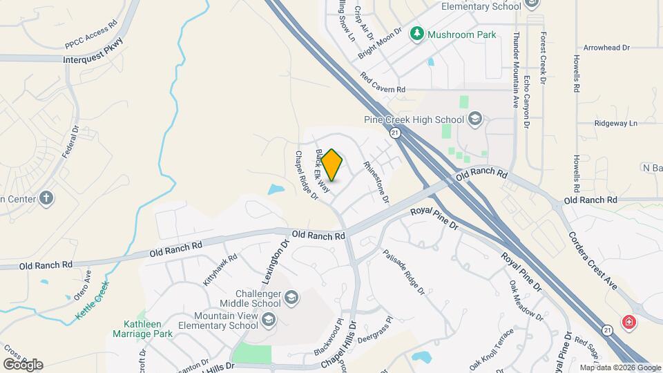 10525 Black Elk Way Map and Location Details