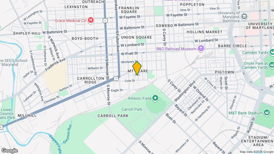 416 S Gilmor St Mapa y Detalles de la Ubicación