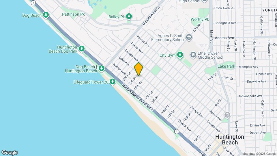 218 19th St, Unit C Map and Location Details
