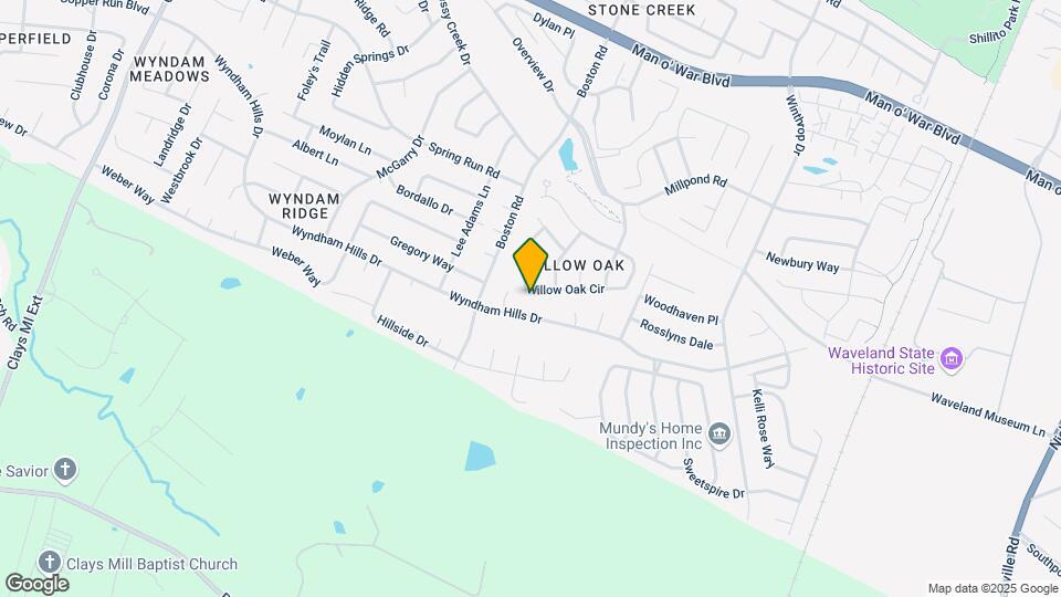 801 Willow Oak Cir Map and Location Details