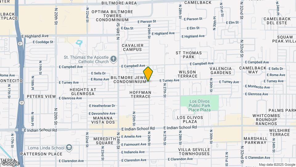 2545 E Turney Ave Map and Location Details