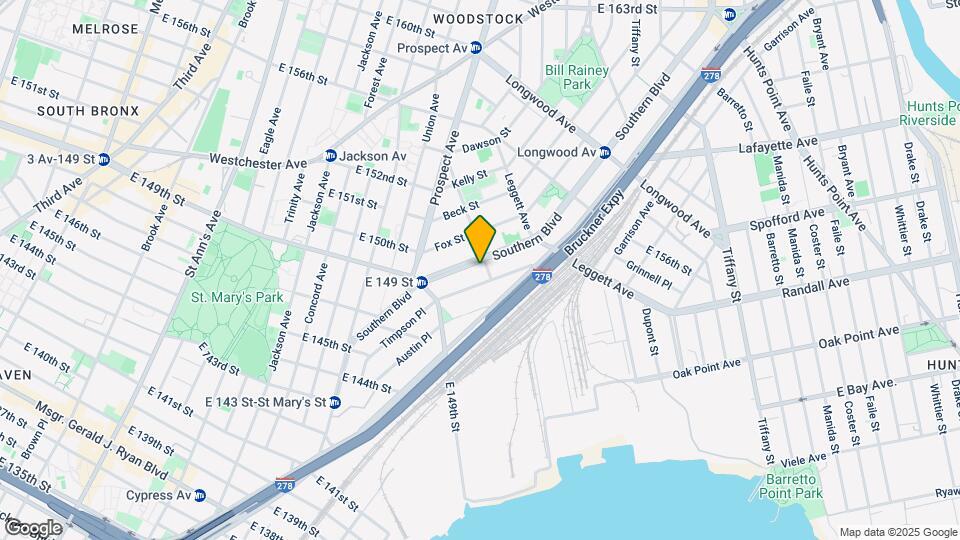 590 Southern Blvd Mapa y Detalles de la Ubicación