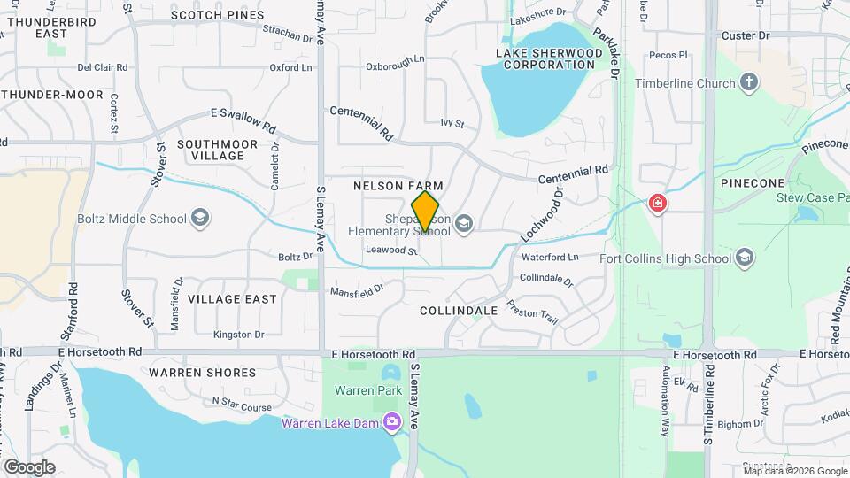 Beautiful Split-Level 4 Bed 3 Bath Home in Central Fort Collins! Map and Location Details