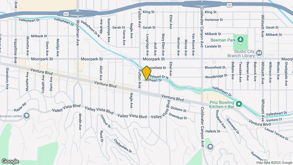 4245 Longridge Ave Map and Location Details