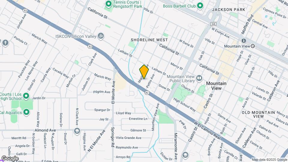 725 Mariposa Ave Map and Location Details