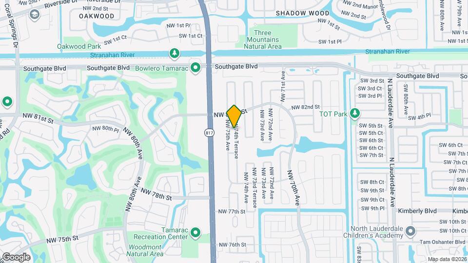 8105 NW 74th Terrace Map and Location Details