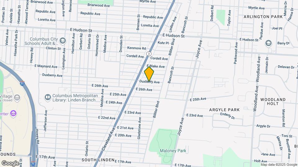 1505 Duxberry Ave Map and Location Details