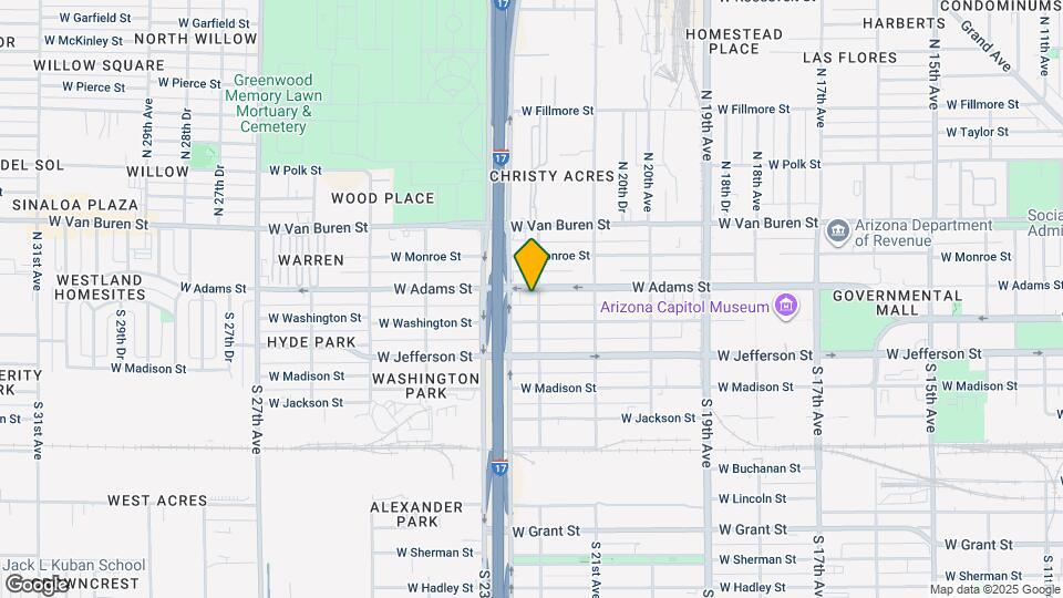 2205 W Adams St Map and Location Details