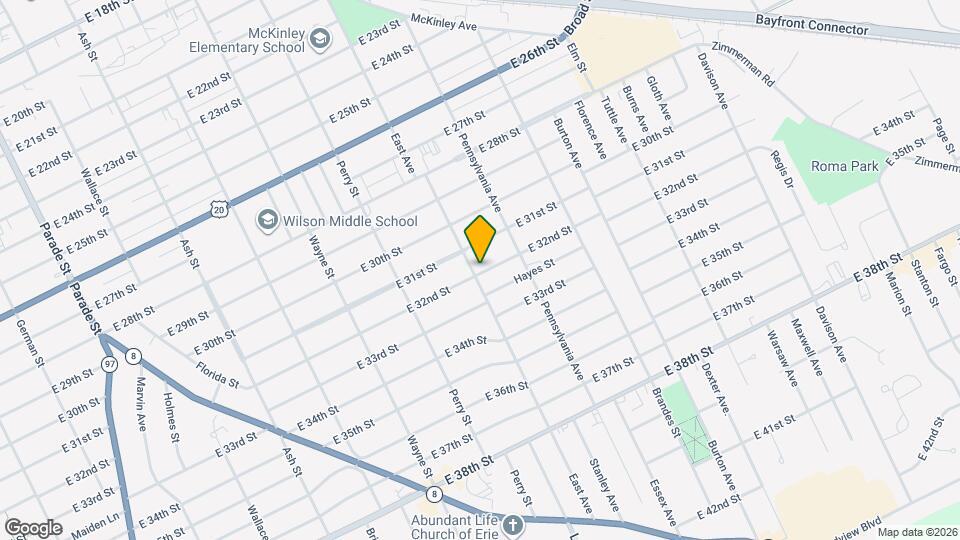 3125 East Ave Map and Location Details