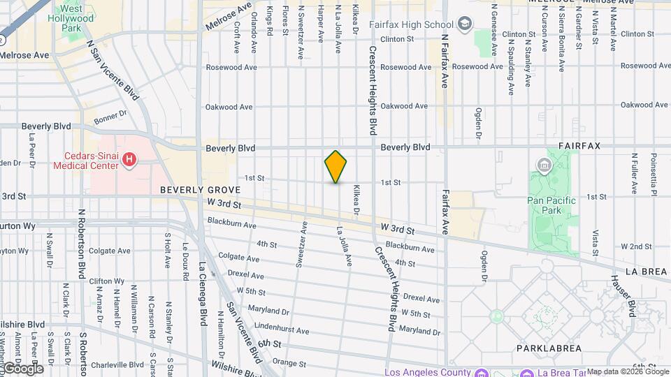 105 S La Jolla Ave Map and Location Details