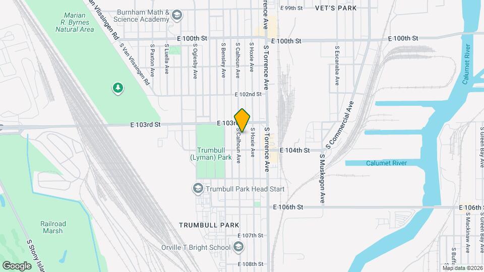 10327 S Calhoun Ave Map and Location Details