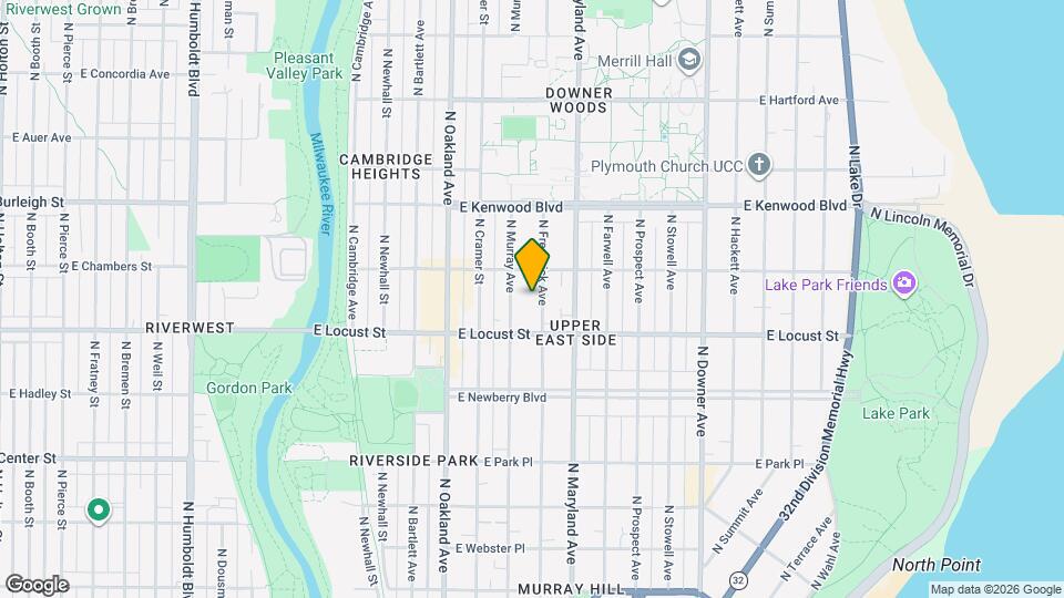 2945 N Frederick Ave, Unit Upper flat Map and Location Details
