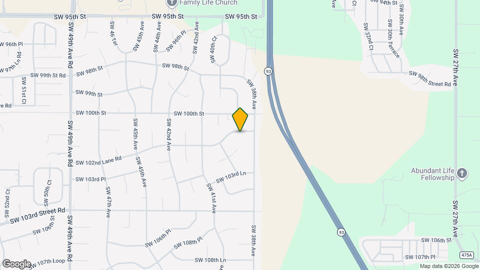 3874 SW 102nd Lane Rd Map and Location Details