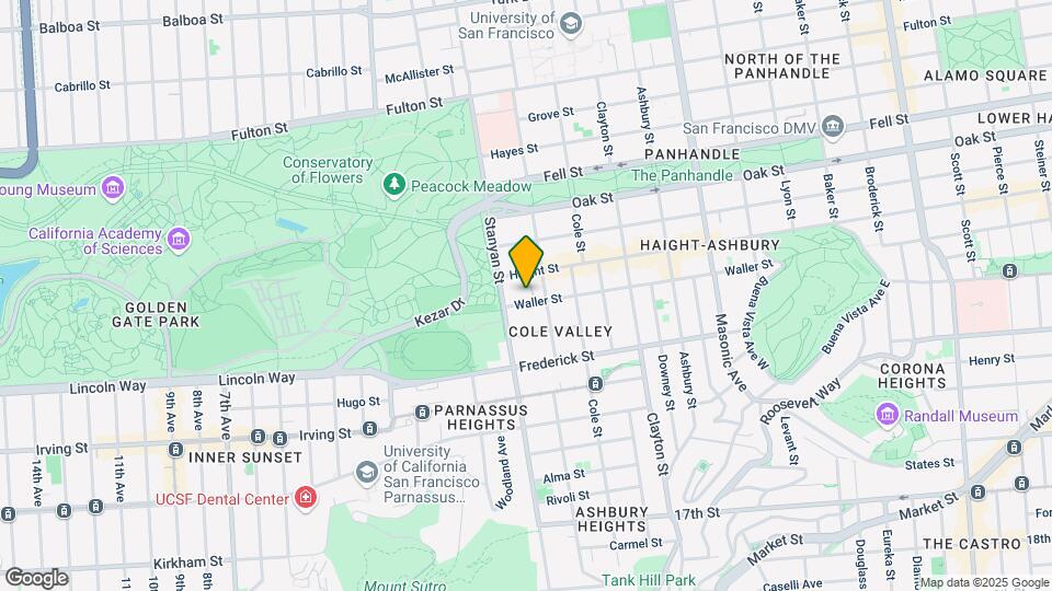 1740 Waller St Map and Location Details