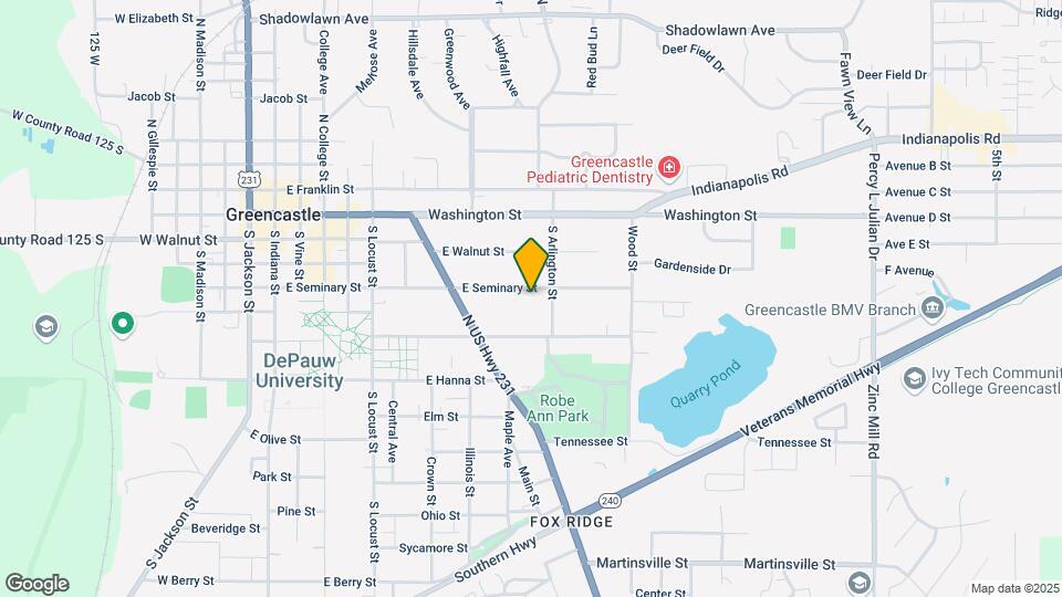 640 E Seminary St Map and Location Details