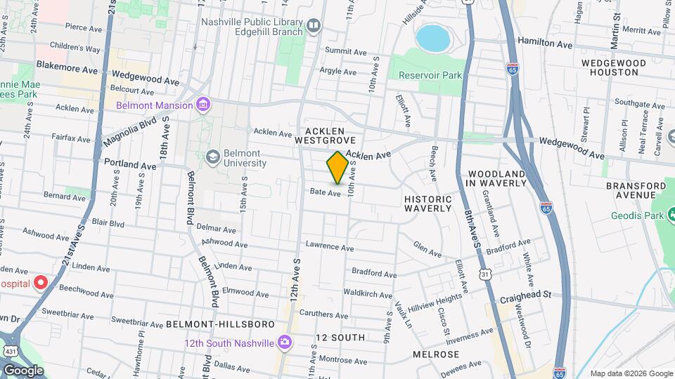 1010 Bate Ave, Unit Studio Map and Location Details