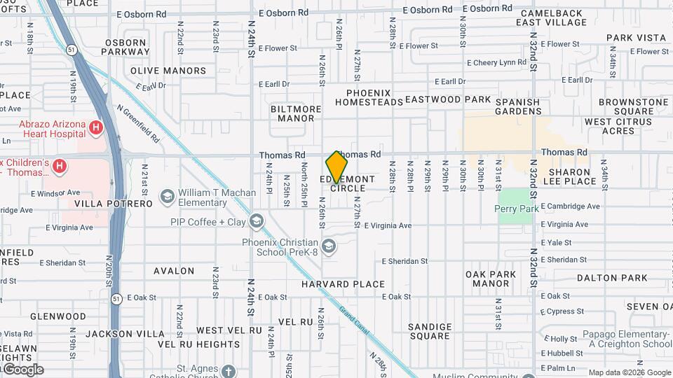 2801 N 26th Pl Map and Location Details