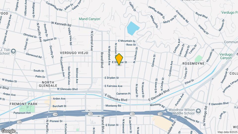 1142 N Louise St Mapa y Detalles de la Ubicación