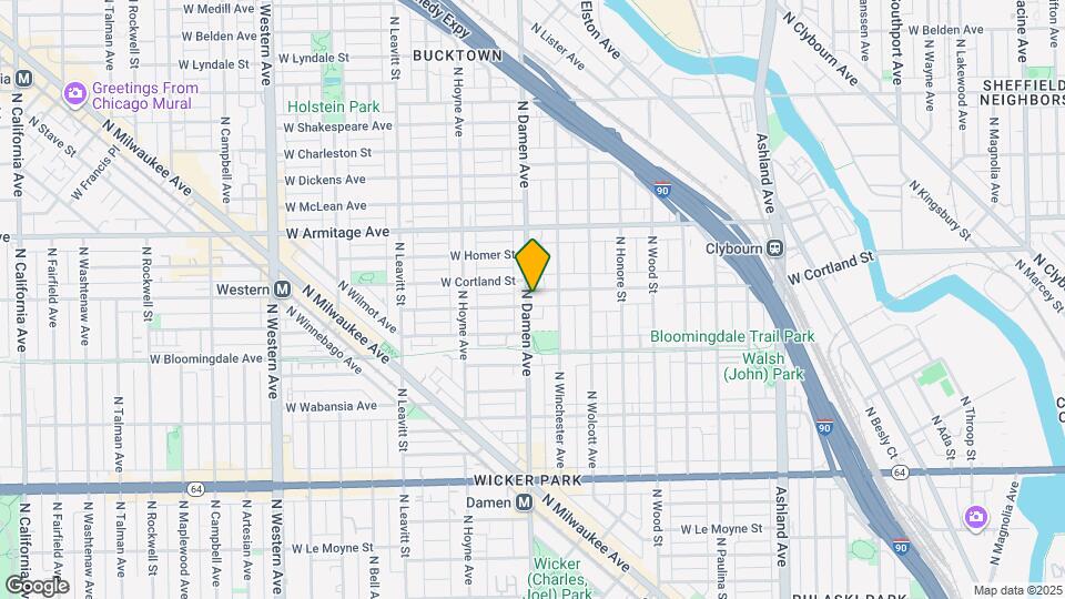 1959 W Cortland St Mapa y Detalles de la Ubicación