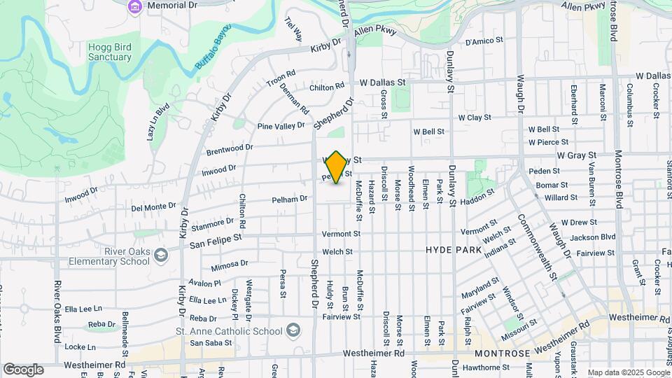 1601 S Shepherd Dr Mapa y Detalles de la Ubicación
