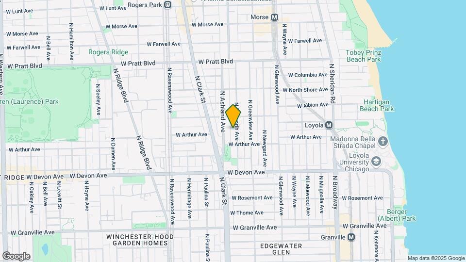 6528 N Bosworth Ave, Unit 1 Map and Location Details