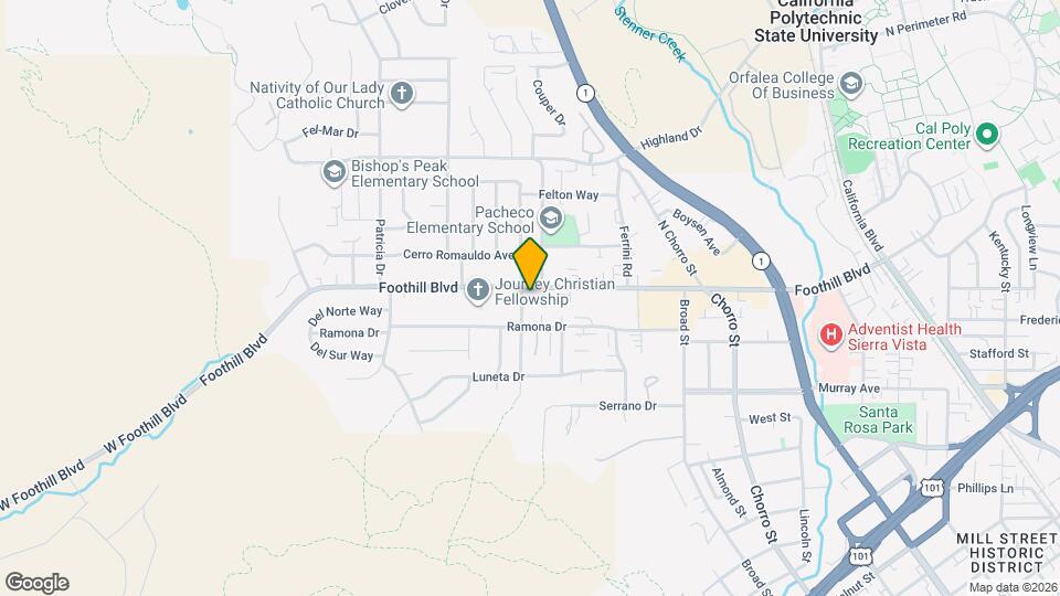 405 Foothill Blvd Map and Location Details