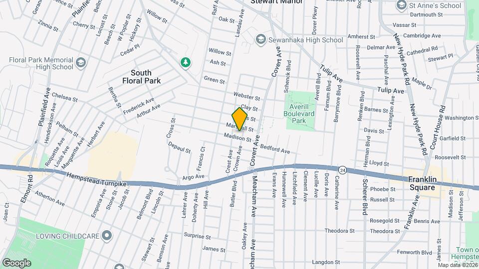 119 Crown Ave Map and Location Details