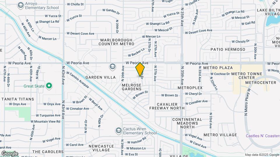 10424 N 38th Dr Map and Location Details