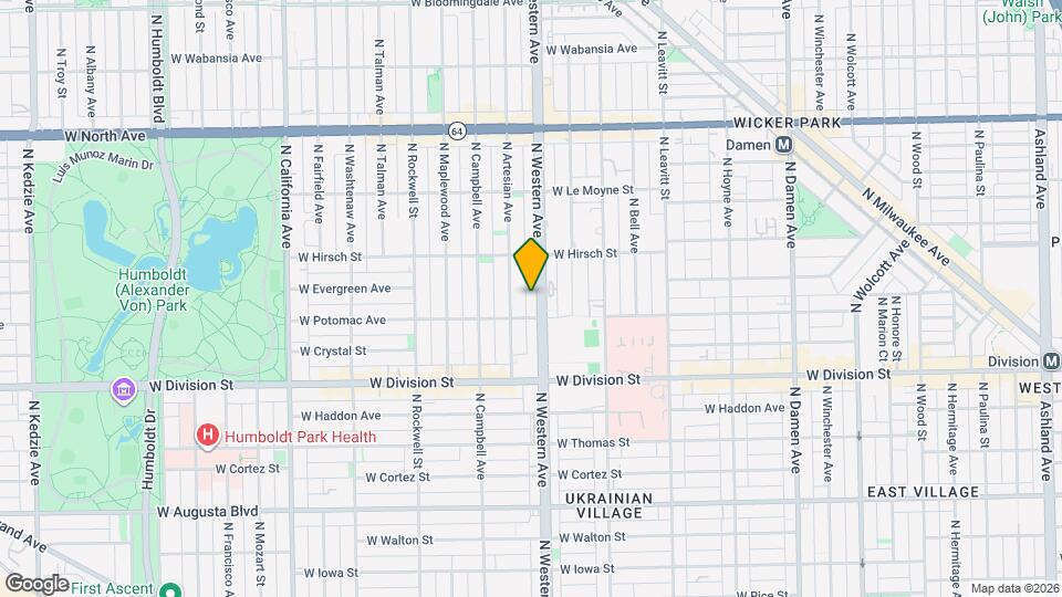 1318 N Western Ave, Unit 4A Map and Location Details
