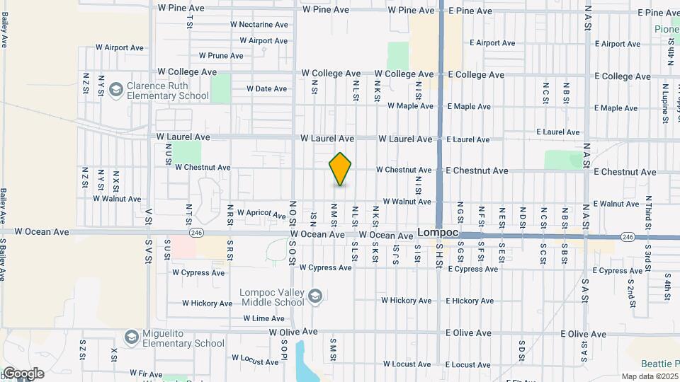 210-218 N M St Mapa y Detalles de la Ubicación