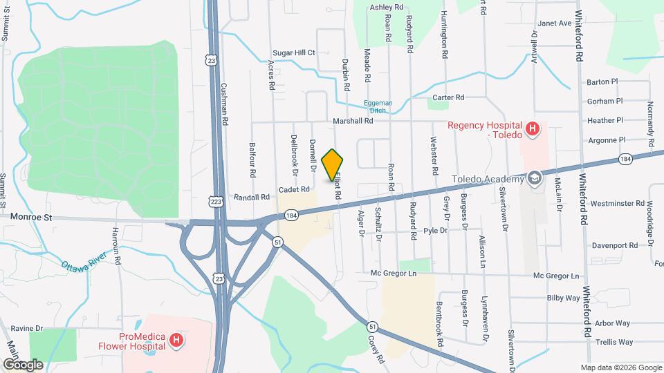 5627 Elliot Rd Map and Location Details