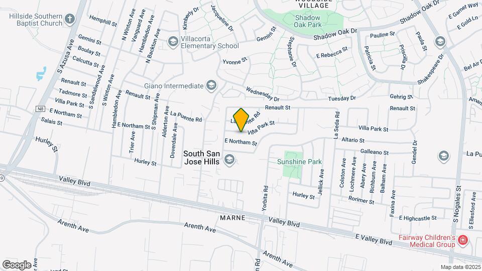 18138 Villa Park St Map and Location Details