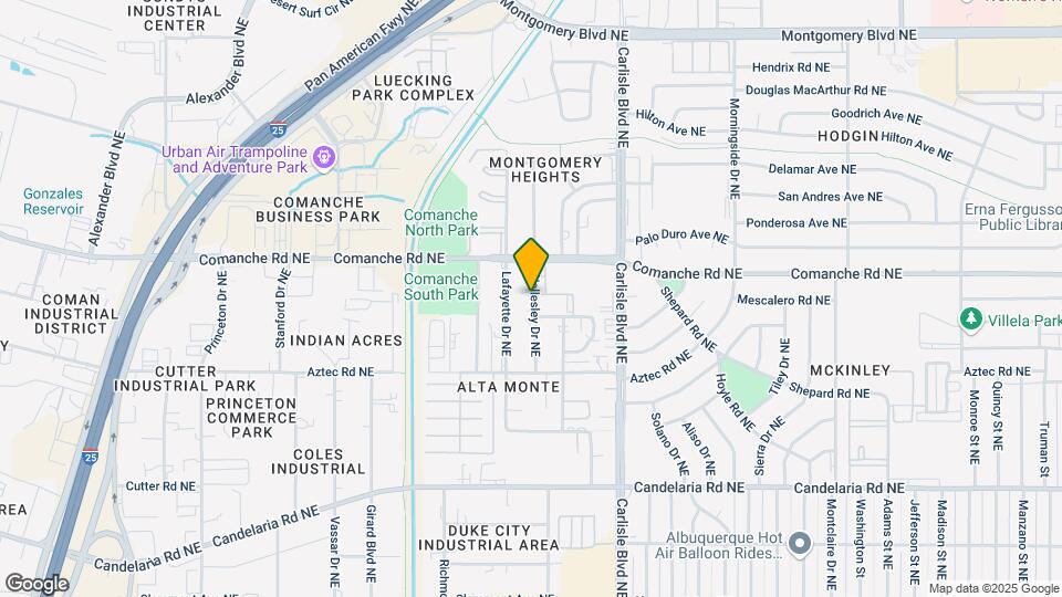 3609-3613 Wellesley Dr NE Mapa y Detalles de la Ubicación