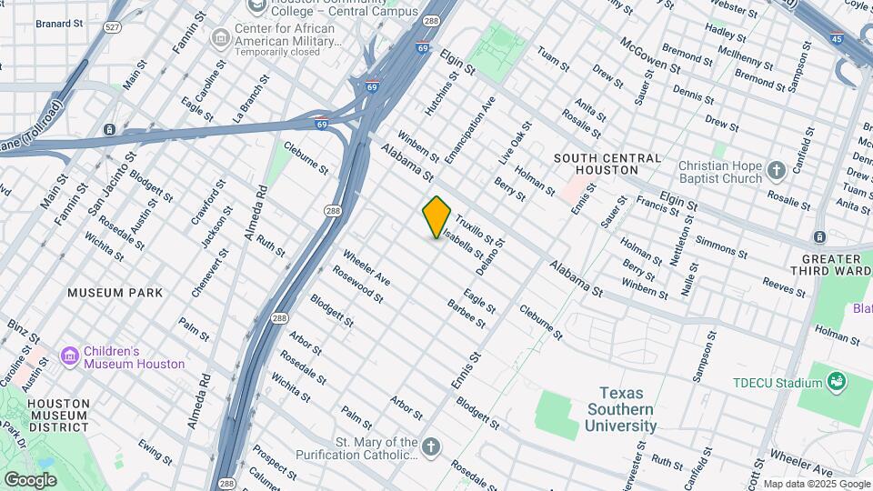 2515 Cleburne St Map and Location Details
