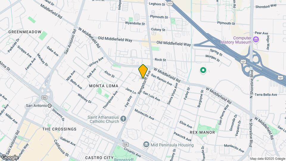 444 N Rengstorff Ave Mapa y Detalles de la Ubicación