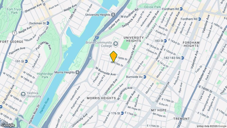 124 W 179th St Mapa y Detalles de la Ubicación