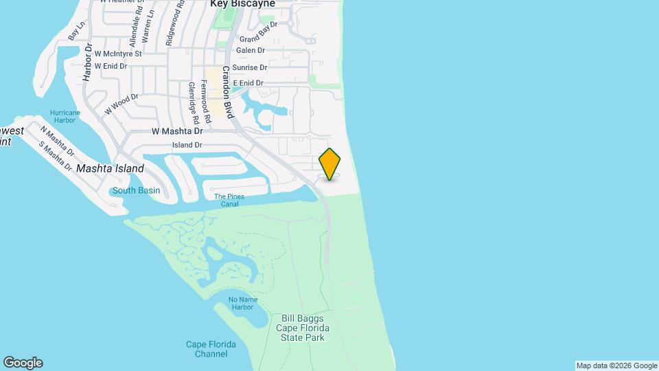1111 Crandon Blvd, Unit 303 Map and Location Details