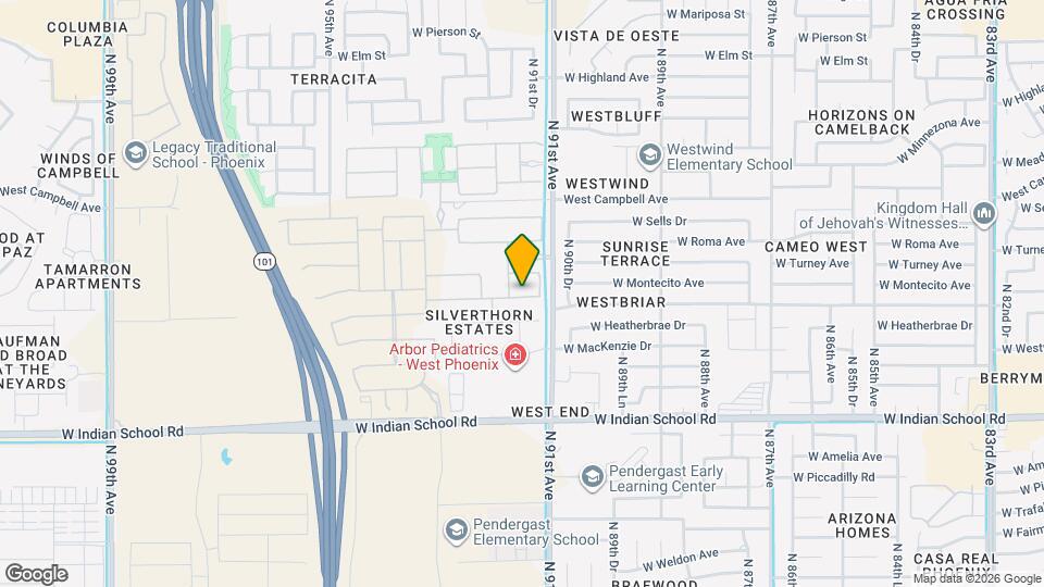 9132 W Glenrosa Ave Map and Location Details
