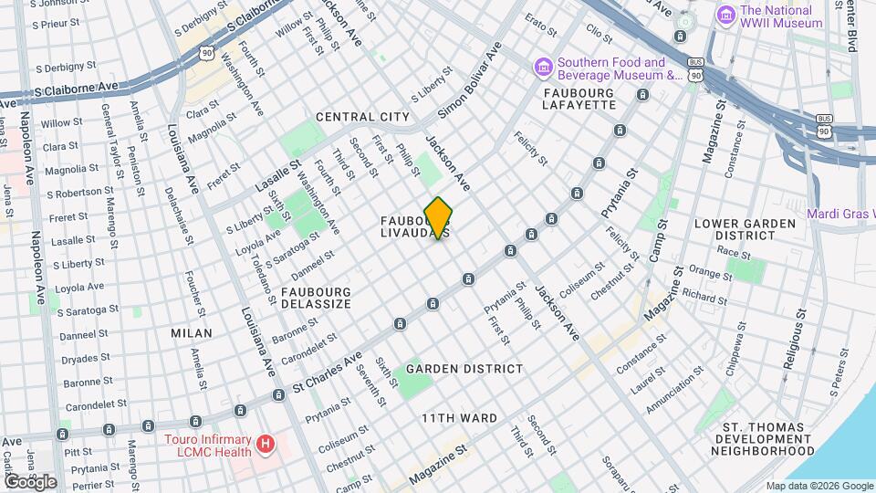 2406 Baronne St Map and Location Details