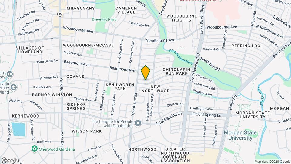 1224 Winston Ave Map and Location Details