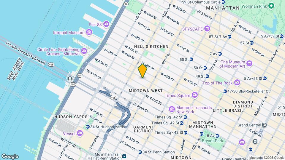 426 W 44th St Map and Location Details