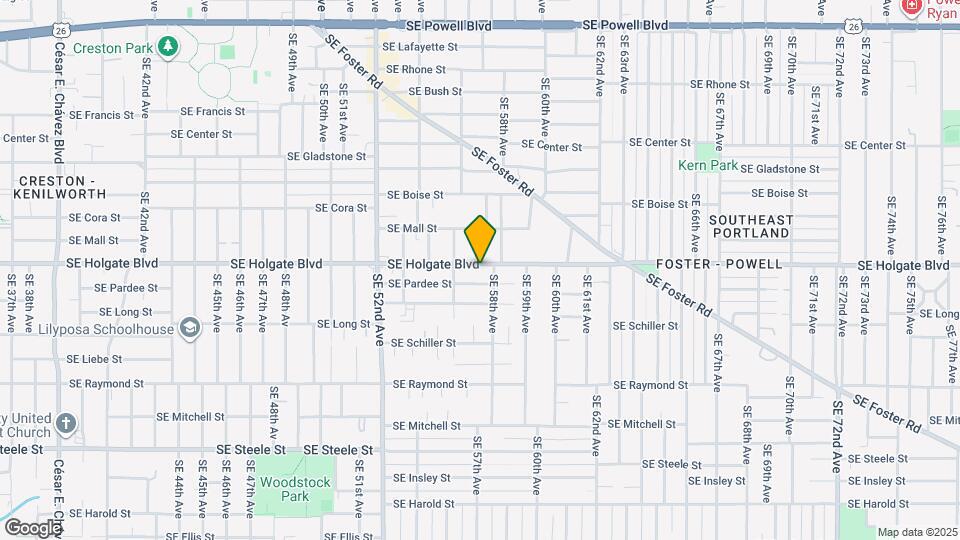 5712 SE Holgate Blvd Map and Location Details