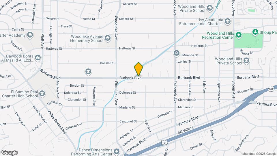 23028 Burbank Blvd Map and Location Details