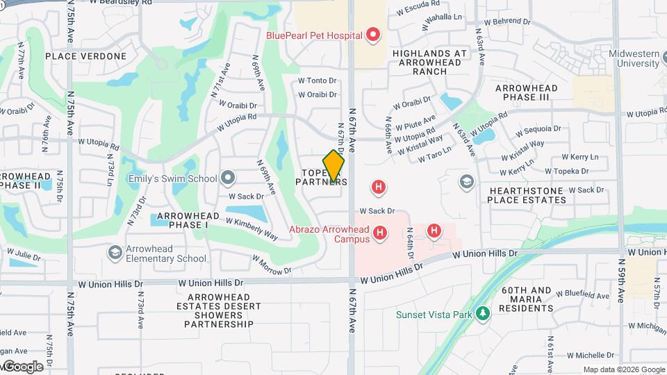 6709 W Topeka Dr Mapa y Detalles de la Ubicación