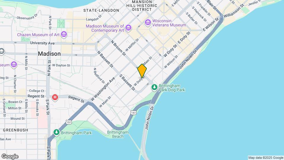 411 W Doty St, Unit #1 Map and Location Details